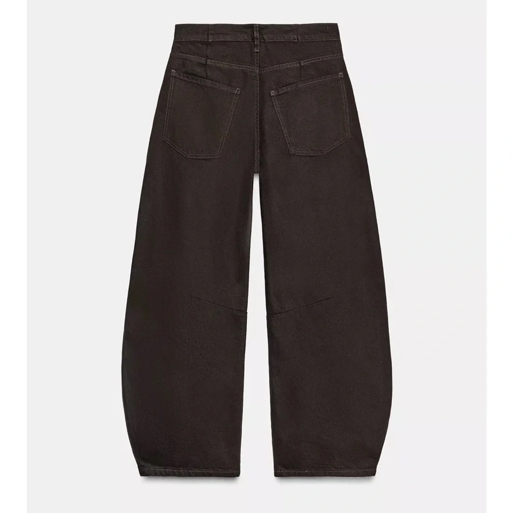 Zara NWT ZW Collection mid rise balloon jeans 8246/247